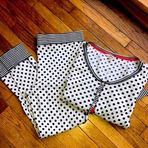 Victoria’s Secret polka dotted thermal pjs sz XL